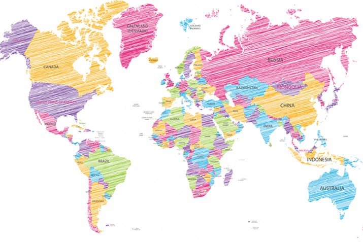 Fototapety Fotatapeta na ścianę  mapa świata 41067 - zdjęcie 2
