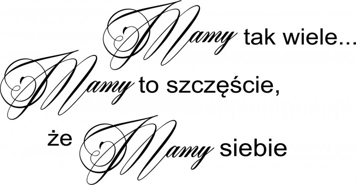 613 Naklejki na ścianę z napisami Mamy siebie mamy tak wiele - zdjęcie 2