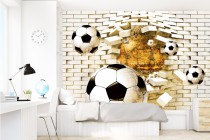 Fototapeta piłkarska  na ścianę tapeta na fizelinie dla dzieci młodzieży sport 9101 Naklejkomania - zdjecie 1 - miniatura