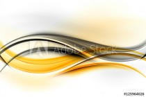 Abstract background powerful effect lighting. Yellow blurred color waves design. Glowing template for your creative graphics. Naklejkomania - zdjecie 1 - miniatura