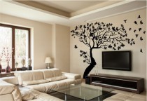 WYPRZEDAŻ 180x220 CZARNY WELUR Naklejki na ścianę 229 ścienne na ściany naklejka dekoracyjna ścienna drzewo Naklejkomania - zdjecie 3 - miniatura