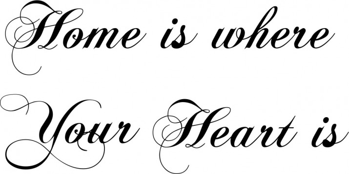 507 Dekoracyjna naklejka napis na ścianę do salonu Home is where the Heart is - zdjęcie 2