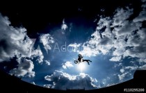 Motorcyclist performing a high jump Naklejkomania - zdjecie 1 - miniatura