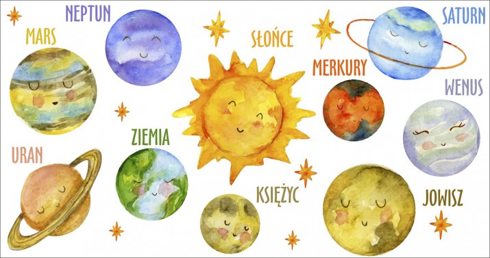 Naklejka ścienna dla dzieci -  układ słoneczny 9518 - zdjęcie 2