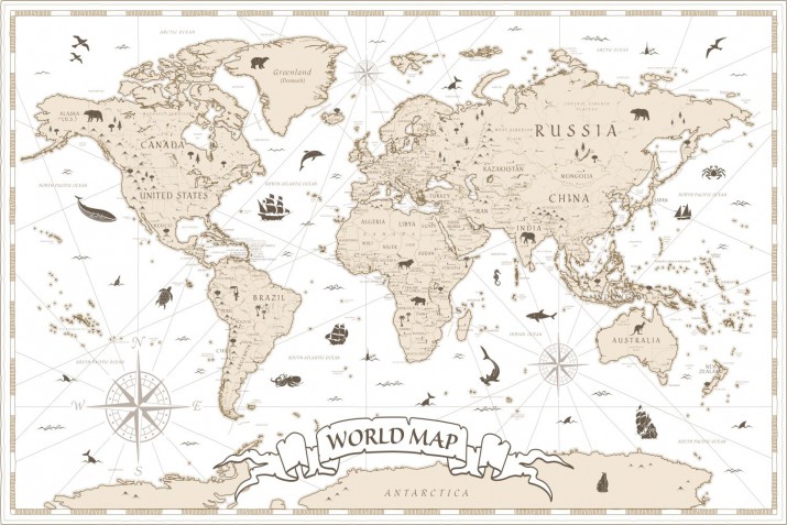 Fototapety Fotatapeta na ścianę  mapa świata 313315593 - zdjęcie 2
