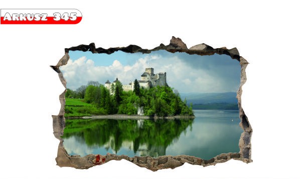 Naklejka na ścianę, dziura 3D zmek 345 - zdjęcie 2