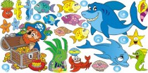 Naklejka ścienna dla dzieci -  morze, ryby zestaw 115 Naklejkomania - zdjecie 1 - miniatura
