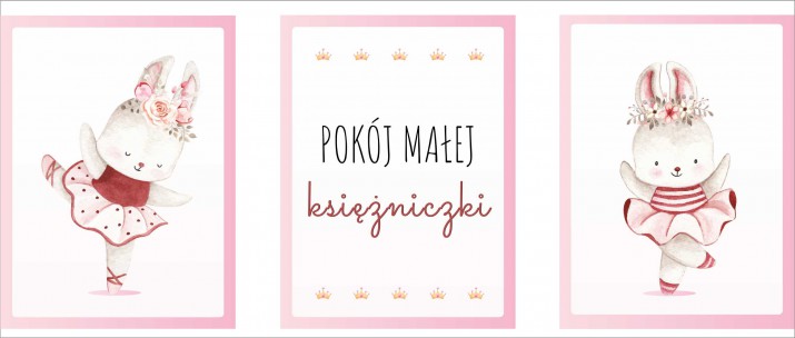 Zestaw trzech plakatów plakaty na ścianę w ramie pokój małej księżniczki KD021 - zdjęcie 3
