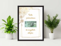 Plakat w ramie na pieniądze złoty kwiat PP002 Naklejkomania - zdjecie 1 - miniatura