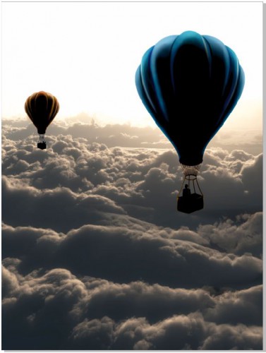 Plakat Balon w chmurach 61091 Naklejkomania - zdjecie 1