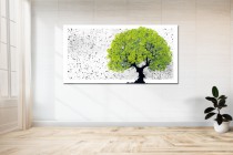 Obraz na ramie płótno canvas- obraz do sypialni drzewo, kwiaty 5150 Naklejkomania - zdjecie 3 - miniatura