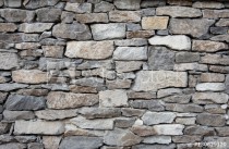 Grey stone wall with different sized stones, modern siding Naklejkomania - zdjecie 1 - miniatura