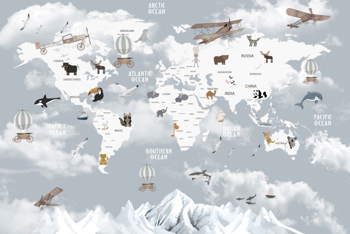 Fototapety na ścianę mapa świata 10836 - zdjęcie 2