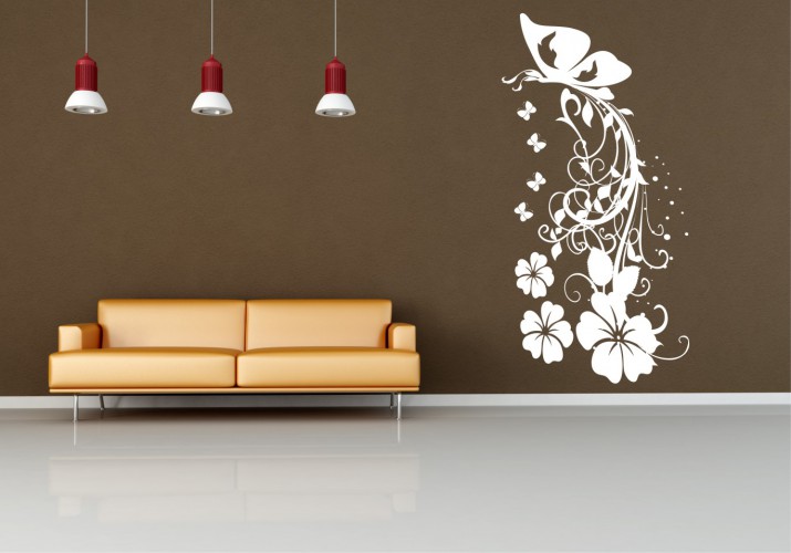 Naklejka dekoracyjna na ścianę, kwiaty 221 Naklejkomania - zdjecie 1