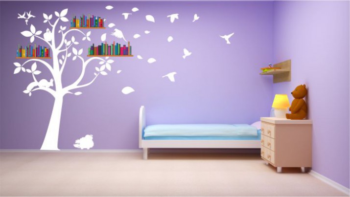 Naklejki na ścianę ścienne na ściany naklejka dekoracyjna ścienna naklejka dla dzieci, drzewo 228 Naklejkomania - zdjecie 1