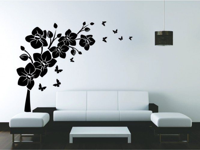 Naklejki na ścianę ścienne naklejka dekoracyjna ścienna kwiat 2 Naklejkomania - zdjecie 1