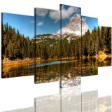 Obrazy 5 częściowe-  Pejzaż, góry, jezioro 12290 Naklejkomania - zdjecie 2 - miniatura