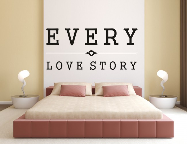 776 Napis na ścianę naklejka ścienna Every Love Story Naklejkomania - zdjecie 1