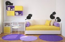 Naklejka dekoracyjna na ścianę koty 900 Naklejkomania - zdjecie 1 - miniatura