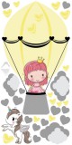 Naklejka ścienna dla dzieci- balony, księżniczka 1425 Naklejkomania - zdjecie 2 - miniatura