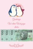 Plakat w ramie na pieniądze, pingwinki, wesele, ślub PP018 Naklejkomania - zdjecie 3 - miniatura
