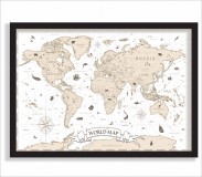 Plakat mapa świata  61243 Naklejkomania - zdjecie 1 - miniatura