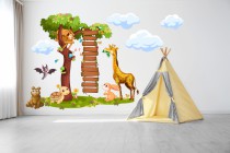 Naklejki na ścianę dla dzieci  41052 zwierzęta safari Naklejkomania - zdjecie 1 - miniatura