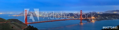 Golden Gate Bridge and downtown San Francisco