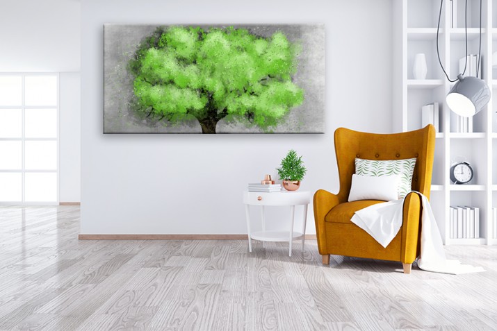 Obraz na ścianę do sypialni salonu zielone drzewo 41292 - zdjęcie 3