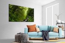 Obraz na ramie płótno canvas- pejzaż, las, wodospad 15093 Naklejkomania - zdjecie 2 - miniatura