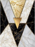 Plakat abstrakcja złote trójkąty 61168 Naklejkomania - zdjecie 2 - miniatura
