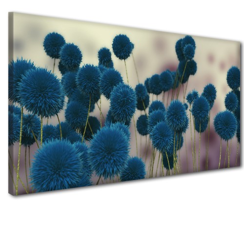 Obraz na ścianę do sypialni salonu niebieskie kwiaty  41235 - 1