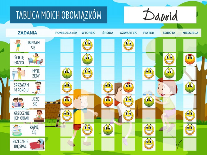 Tablica motywacyjna magnetyczna tablica z obowiązkami 4535 - zdjęcie 5