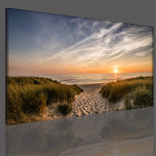Obraz na ramie płótno canvas- pejzaż, morze, plaża, wydmy 15087 - zdjęcie 3