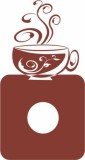 Naklejka pod kontakt włącznik- Kawa 54 Naklejkomania - zdjecie 1 - miniatura