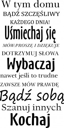 582 Naklejka ścienna z cytatem do sypialni salonu Uśmiechaj się Wybaczaj Kochaj - zdjęcie 3