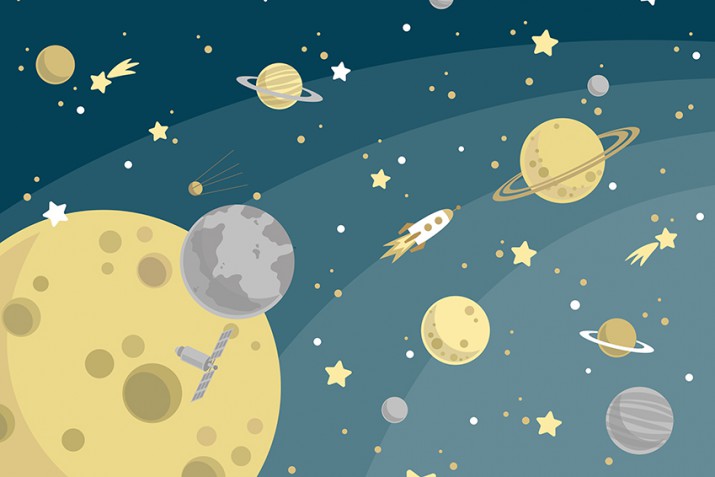 Fototapety na ścianę dla dzieci kosmos planety 41324 - zdjęcie 2