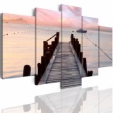 Obrazy 5 częściowe- Pejzaż morze most 508 Naklejkomania - zdjecie 1 - miniatura