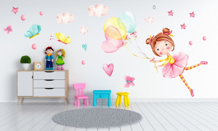 Naklejki dla dzieci dziecka na ścianę 9651 balony Naklejkomania - zdjecie 1