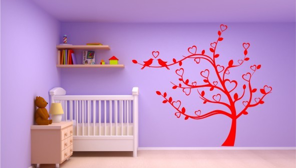 Naklejki na ścianę ścienne na ściany naklejka dekoracyjna ścienna naklejka dla dzieci, drzewo 251 Naklejkomania - zdjecie 1