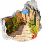 Naklejka na ścianę, dziura 3D miasto uliczka schody 3504 Naklejkomania - zdjecie 2 - miniatura