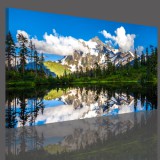 Obraz na ramie płótno canvas- pejzaż, góry, jezioro 15062 Naklejkomania - zdjecie 3 - miniatura