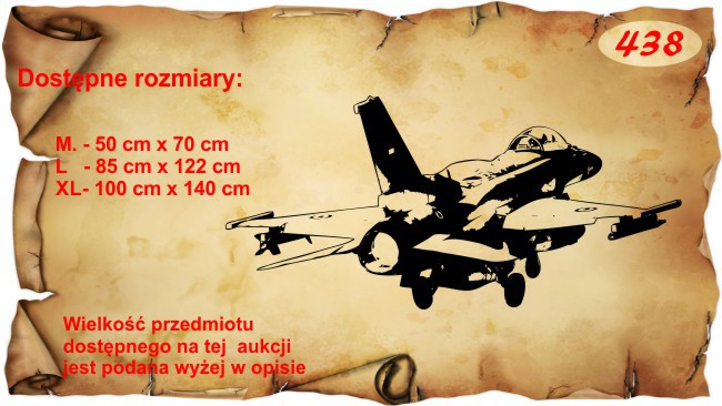 Naklejka dekoracyjna na ścianę, samolot  438 - zdjęcie 2