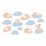 Naklejka ścienna dla dzieci - świnki, chmurki 7025 Naklejkomania - zdjecie 2 - miniatura