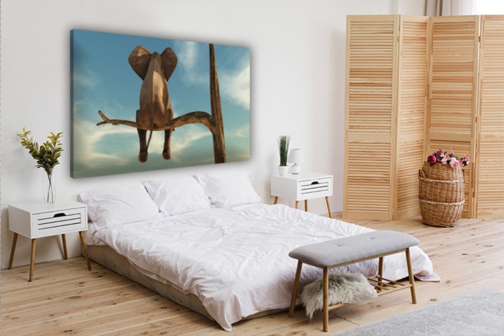 Obraz ścienny canvas na ramie 15164 odpoczywający słoń - zdjęcie 2