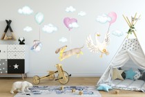 Naklejka ścienna dla dzieci - balony, chmurki 9754 Naklejkomania - zdjecie 1 - miniatura