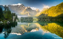 jezioro górskie w Alpach Julijskich,Laghi di Fusine Naklejkomania - zdjecie 1 - miniatura