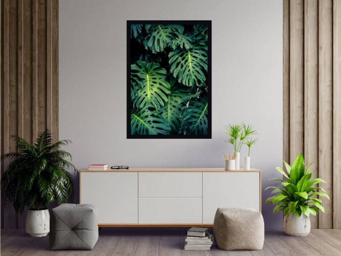 Plakat Tropikalne rośliny, monstera 61137 Naklejkomania - zdjecie 1