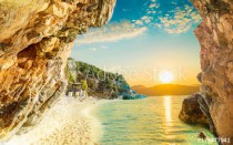 Beautiful view over the beach in Corfu, Pelion, Mylopotamos Naklejkomania - zdjecie 1 - miniatura