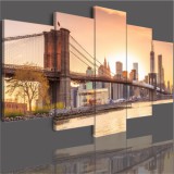 Obrazy 5 częściowe- Miasto Nowy York Most 512 Naklejkomania - zdjecie 2 - miniatura